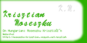 krisztian moseszku business card